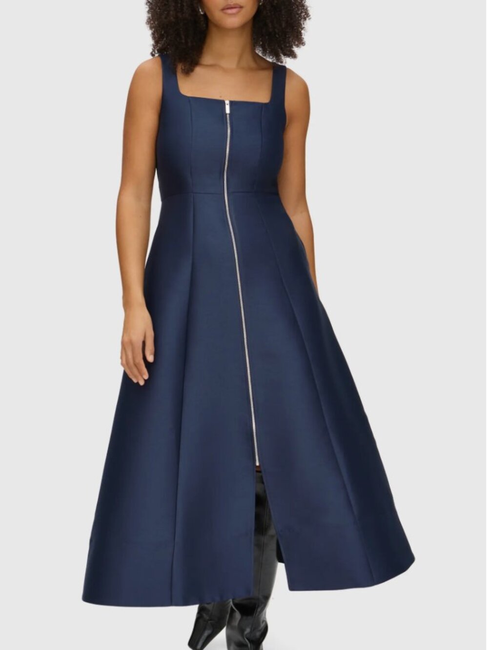 Paisley Satin Midi Dress ALIGNE NWT